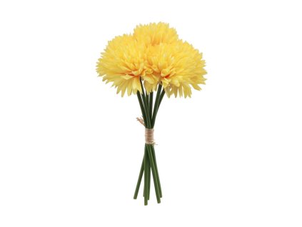 bunch of 6 dahlia yellow 26cm
