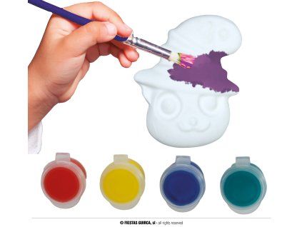 Keramická mačka na maľovanie s farbami DIY