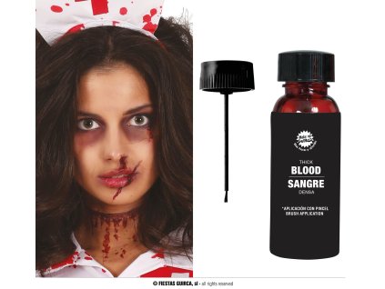 Sânge fals în sticlă cu pensulă, 60 ml