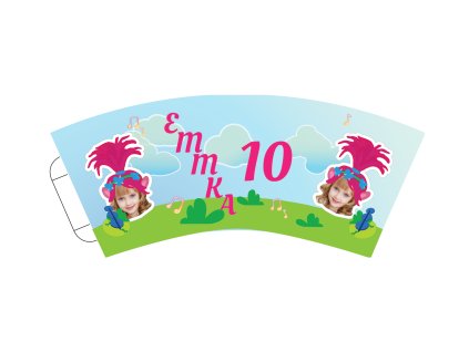Pahare din hârtie personalizate 6 buc - Trolii