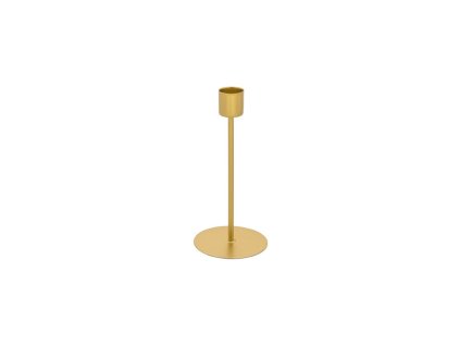 shiny gold metal candle holder dia 7cm x 15cm