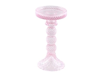 water pink glass candleholder macarena big size dia 8 8cm x 16 7cm