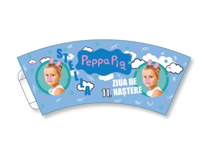 Pahare din hârtie personalizate 6 buc - Peppa Pig