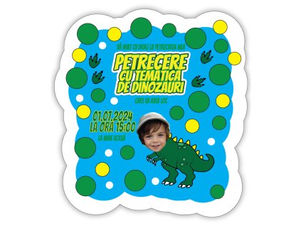Invitații personalizate 6 buc - Dinozauri
