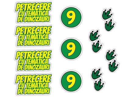 Toppere personalizate pentru prăjituri - Dinozauri