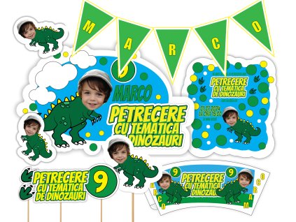 Set zi de naștere personalizat - Dinozauri