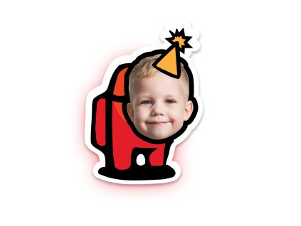 Topper personalizat pentru tort - Among Us