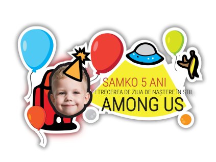 Suport personalizat pentru farfurie - Among Us