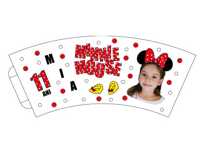 Pahare din hârtie personalizate 6 buc - Minnie Mouse