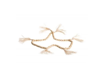 Girlanda - Drevené korálky 120 cm