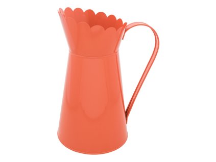 tangerine metal deco watering can 20cm x 15cm x 26 5cm