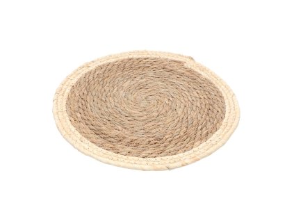 two color straw placemat dia 38cm