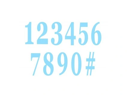 Sada nálepiek - Modré čísla 0-9