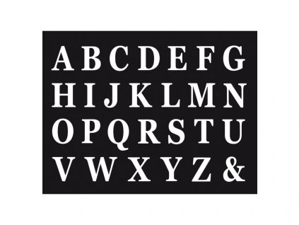 Sada nálepiek - Biele písmená 48 ks