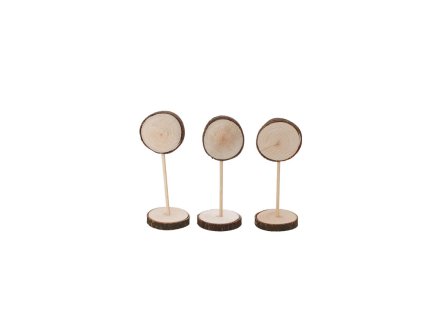 10 wooden place holder dia 5cm x 13 5cm
