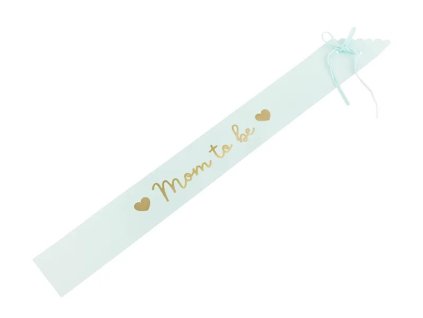 Panglică Mom to Be albastră 75 cm