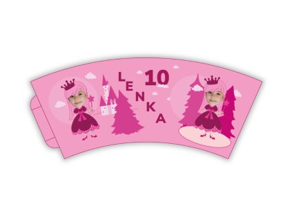 Pahare din hârtie personalizate 6 buc - Aniversare Roz