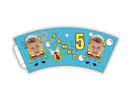 Pahare din hârtie personalizate 6 buc - Spongebob