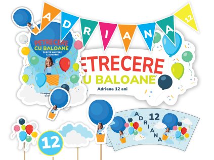 Set zi de naștere personalizat – Petrecere cu baloane