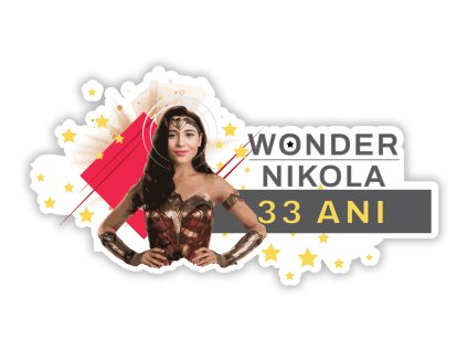 Suport personalizat pentru farfurie - Wonder Woman