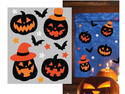Decorațiune din gel pentru fereastră - Dovleci 20 x 25 cm