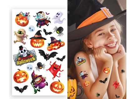 Sada detských Halloweenskych tetovaní