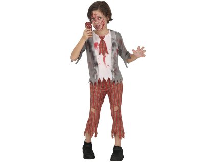 Detský kostým - Zombie študent (Mărimea - Copii M: 115-123 cm)