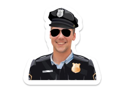 100004 personalizovany zapich na tortu policajna oslava