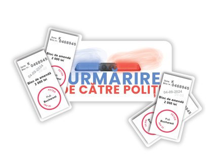Suport personalizat pentru farfurie - Petrecere cu tematică de poliție