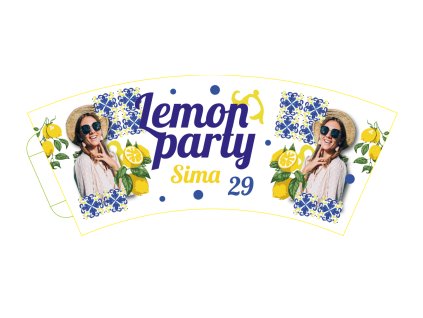 100103 personalizovane papierove pohare 6 ks lemon party