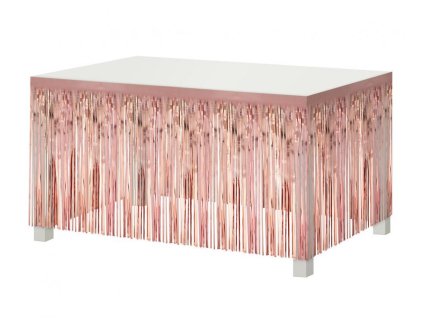 99565 dekoracia na okraj stola ruzovo zlate strapce 80 x 300 cm