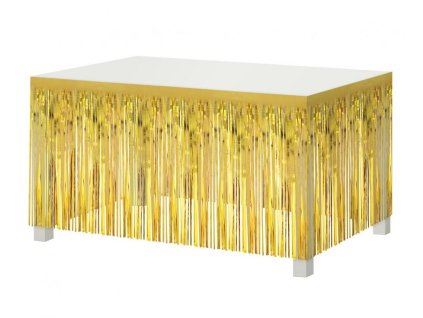 Decorațiune pentru marginea mesei - Franjuri aurii 80 x 300 cm