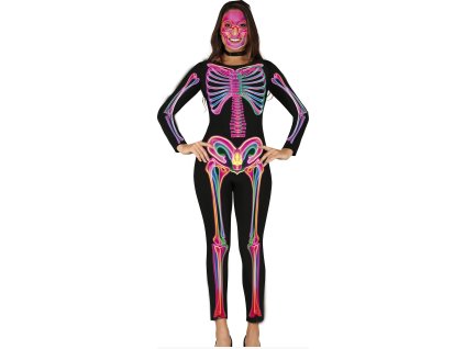 Costum damă - Schelet Neon