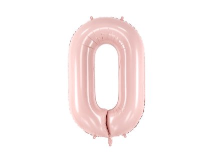 foil balloon number 0 light pink 72 cm