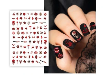 Sada nálepiek na nechty - Krvavý Halloween