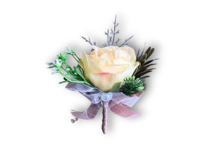 Svadobné pierko - Romantic krémové 1 ks