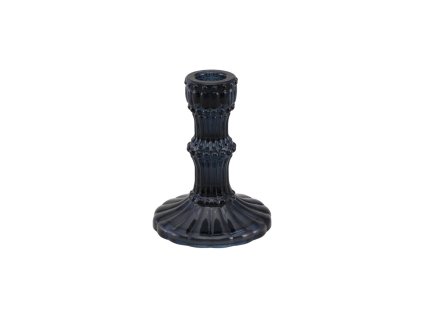 bougeoir verre noir halloween pour bougie flambeau dia 9cm x 12cm
