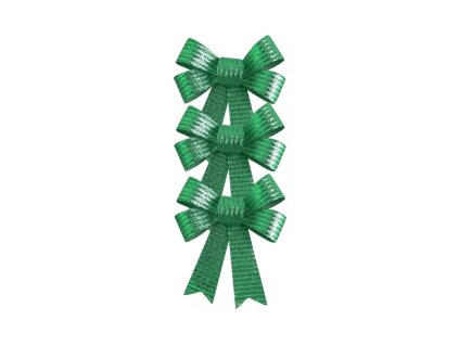 3 noeuds vert brillant 10cm x 12 7cm