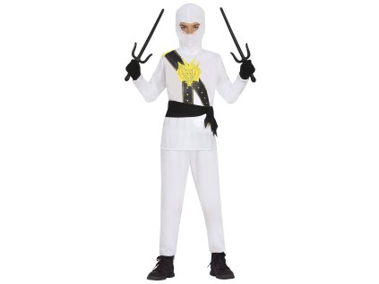 Detský chlapčenský kostým - Ninja biely (Mărimea - Copii S)