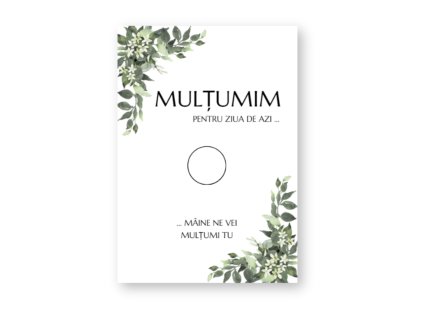 Card de mulțumire 8 buc - Botanical