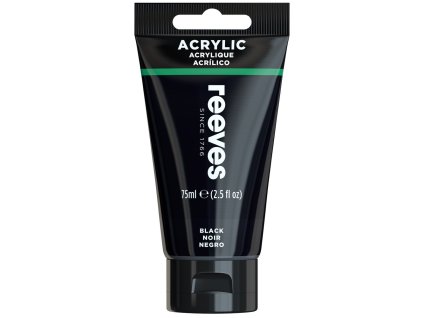 780804866261 RVS ACRYLIC COLOUR 75ML BLACK [FRONT] 780804866261