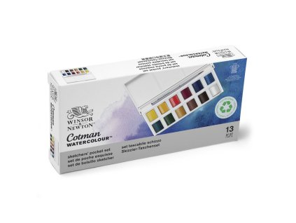5012572005784 5012572005784 W&N COTMAN WATERCOLOUR 12HP SKETCHERS POCKET SET [ANGLE]
