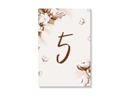 Číslo stola - Boho