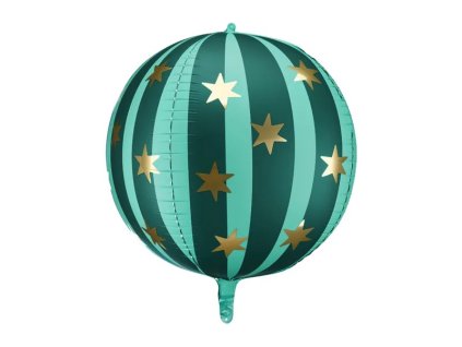 Fóliový balón - Star ball zelený 50 cm