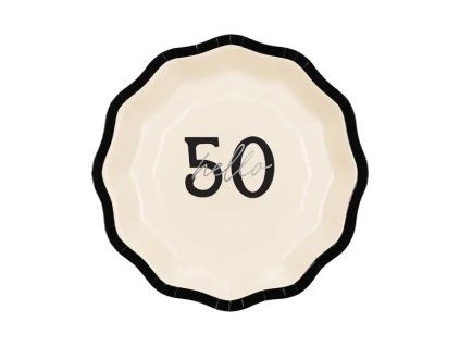 Papierové taniere - ''Hello 50'' 18 cm