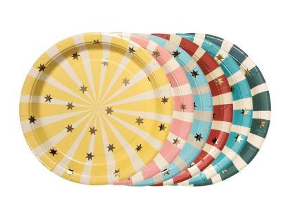 Papierové taniere - Cirkus 18 cm 6 ks