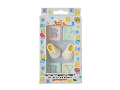 Decorațiune din zahăr - Baby Shower 6 buc