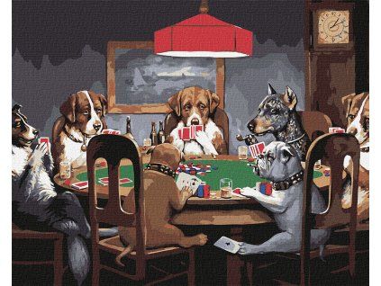 Maľovanie podľa čísel - Psy hrajúce poker ©Cassius Coolidge 40 x 50 cm