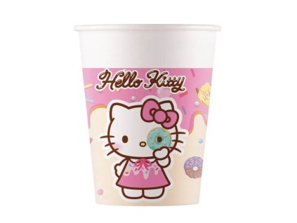 Pahare de hârtie - Kuromi și Hello Kitty 200 ml