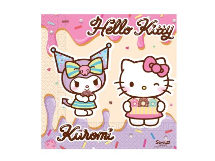Servítky - Kuromi a Hello Kitty